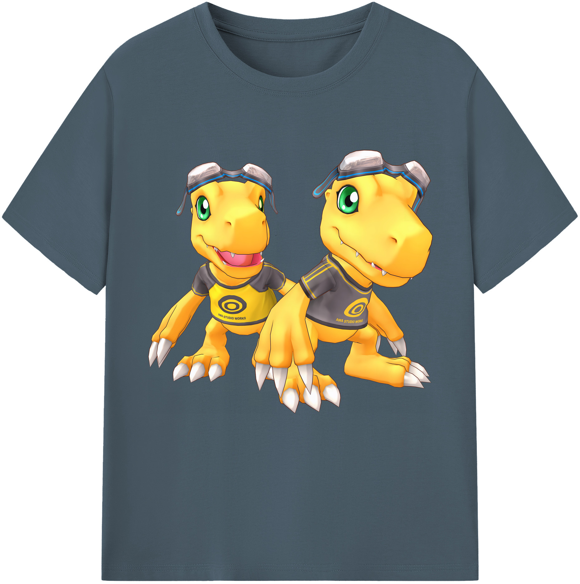 （画像用） Digimon デジタルモンスター/デジモン 綿100％半袖Tシャツ（フロントプリント）